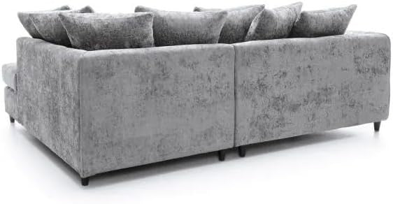 Light Grey 4 Seater Corner Sofa RH – Modular L Shape Fabric Couch Suite