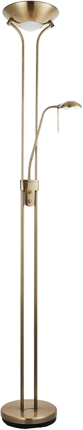 Mother Child Floor Lamp Antique Brass Uplighter Reading Light