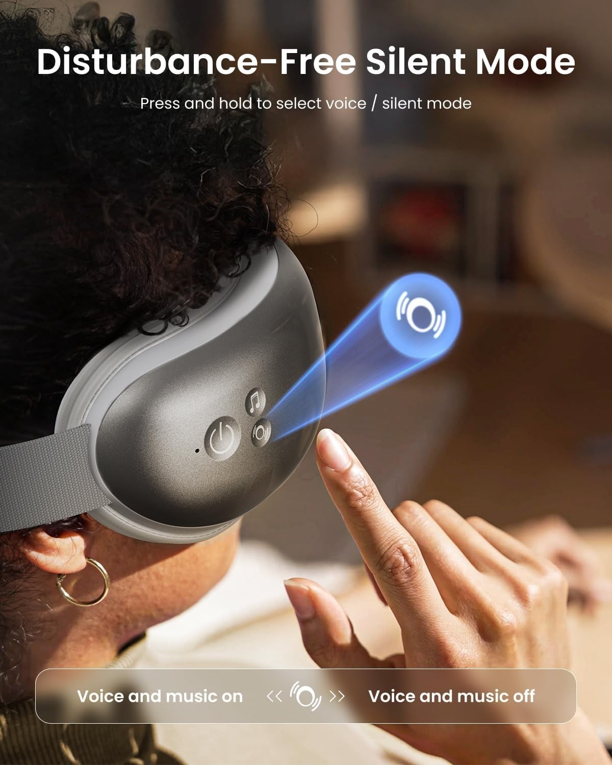Heated Eye Mask Bluetooth Music Sleep Aid Dry Eye Relief