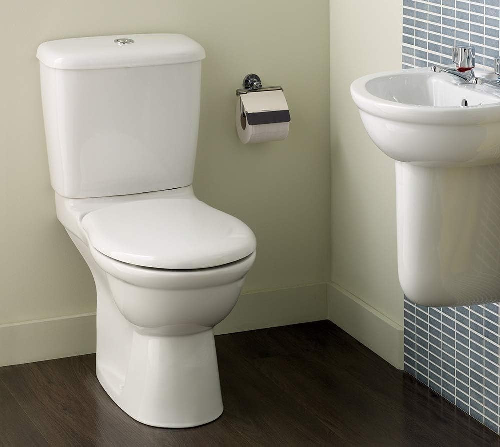 Alto Round Toilet Seat White Gloss Duroplast Wrapover Durable Easy Install