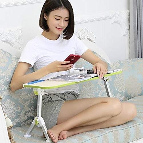 Portable Adjustable Laptop Table 70x40cm Foldable Olive Green Bed Desk