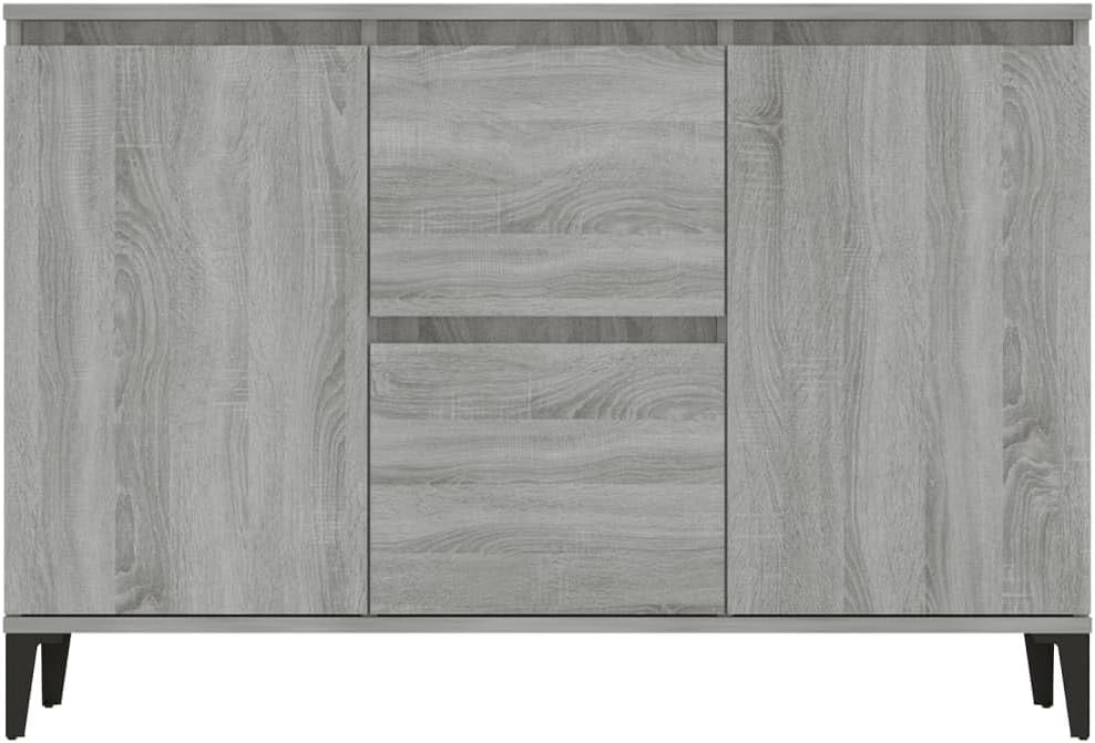 Grey Sonoma Sideboard Cabinet with Drawers – Modern Storage for Living Room