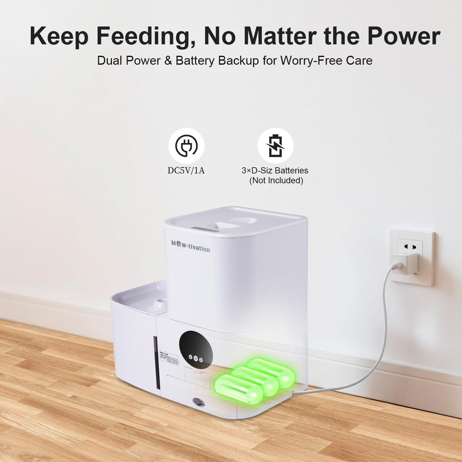 2 in 1 WiFi Automatic Cat Feeder Water Fountain 5L Food 3L Water