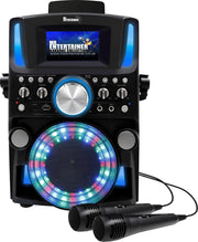 Bluetooth CDG Karaoke Machine with Screen Lights 2 Mics 200 Songs