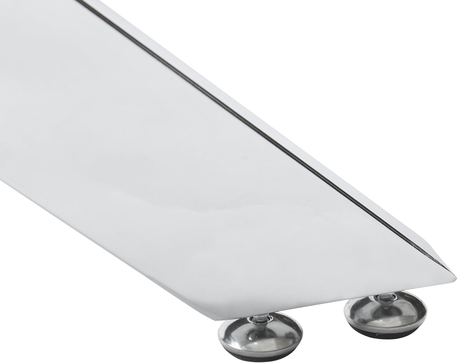 100cm Round Glass Dining Table with Silver Chrome Legs Kitchen Table