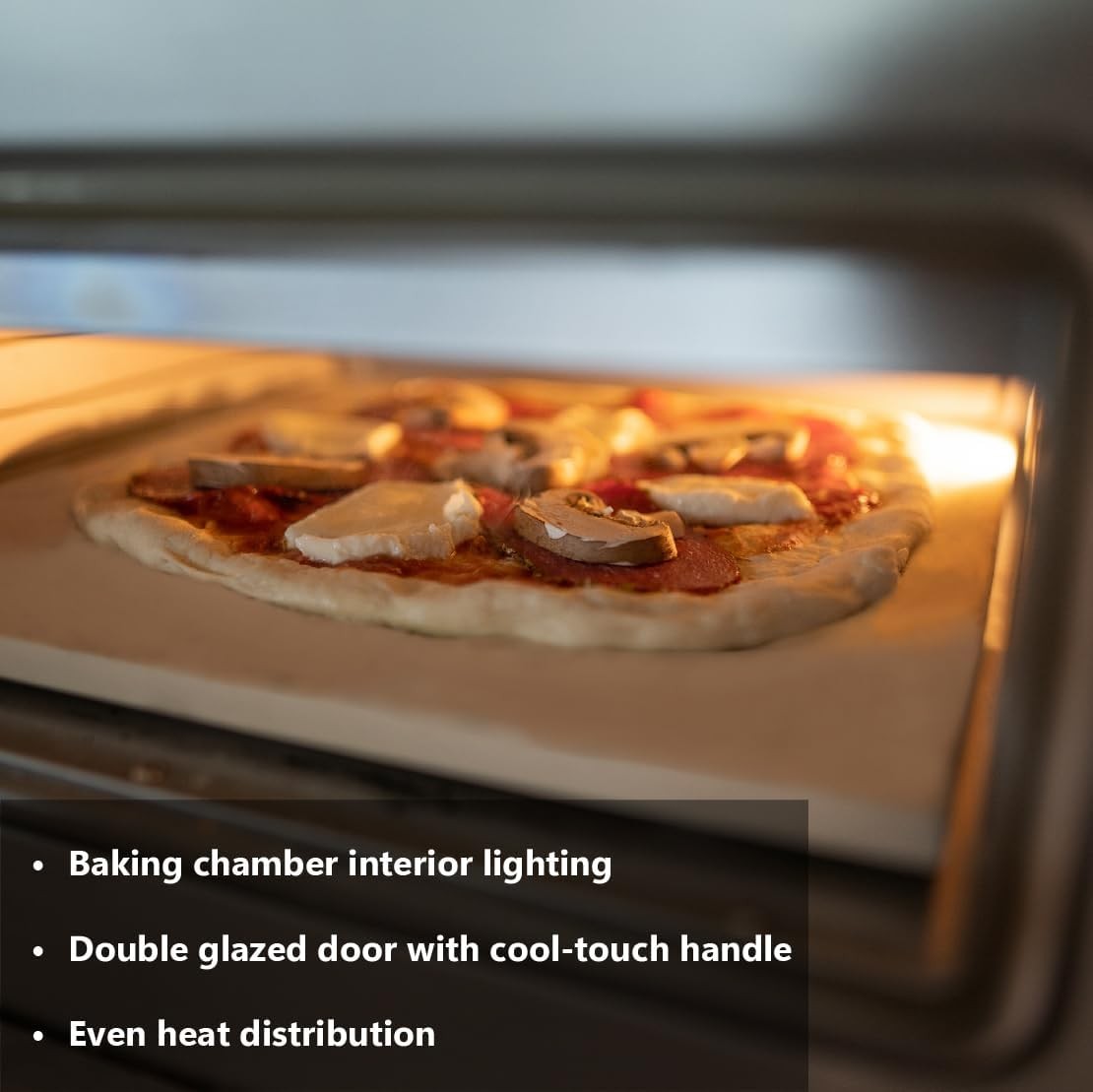 Indoor Electric Pizza Oven 450°C 32cm Stone Maker Timer LCD Touch Control