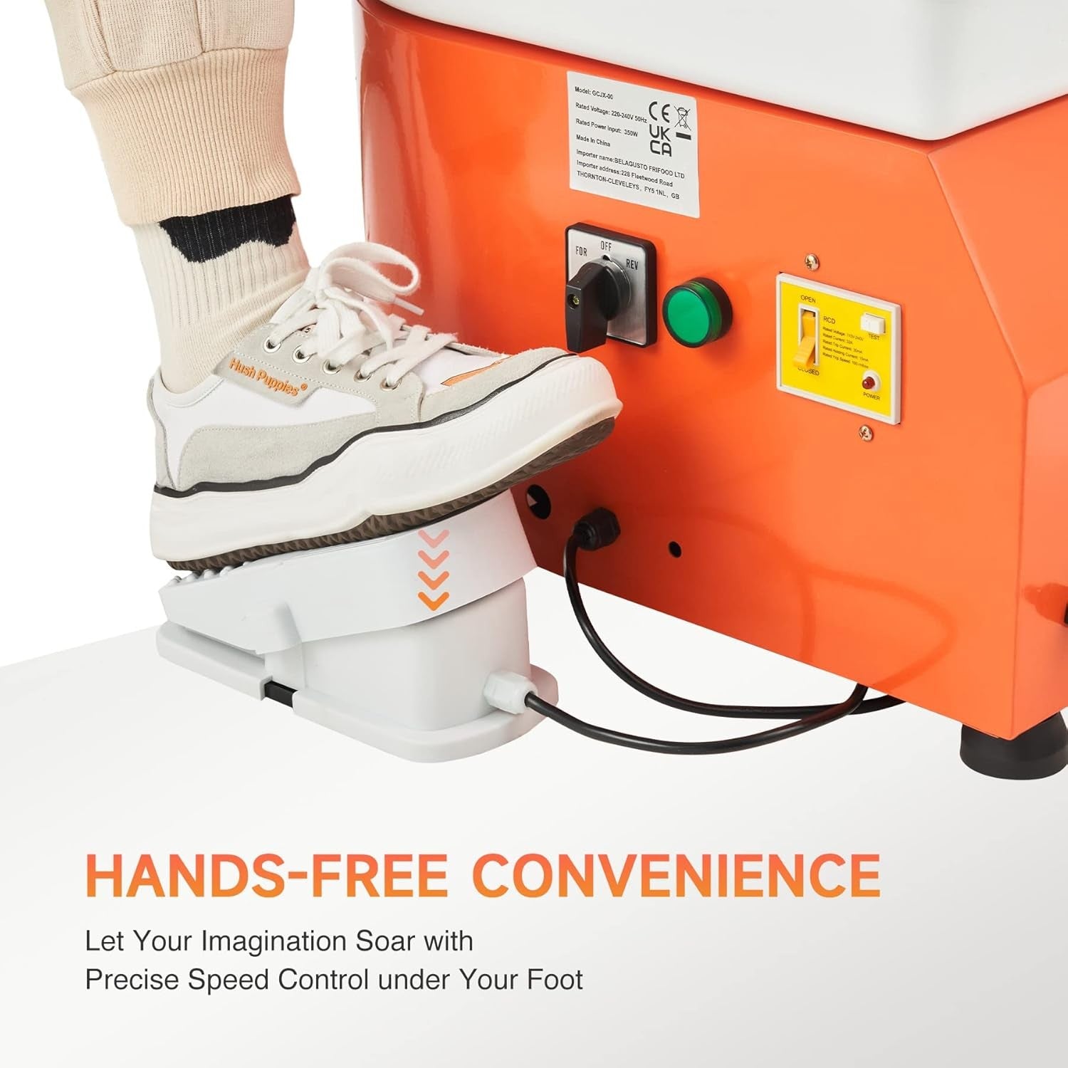 350W Electric Pottery Wheel 25cm Foot Pedal DIY Clay Machine
