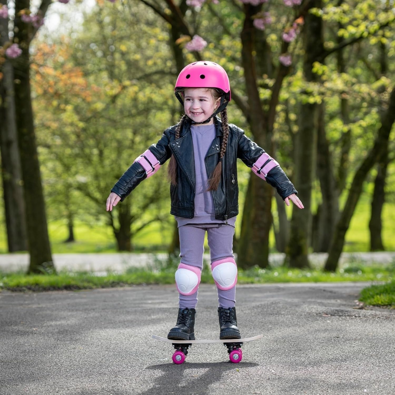 Mini 17" Skateboard for Kids Teens | Maple Cruiser Board Trucks | Unicorn
