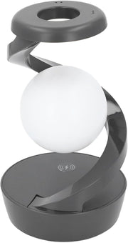 Levitating 3D Floating Bulb Lamp LED Desk Night Light with Wireless Charger