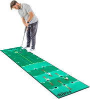 10ft Golf Putting Mat Indoor Practice Trainer Non Slip Multi Target Green