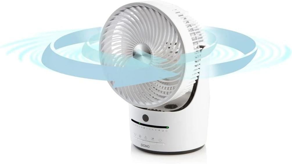 360° Oscillating Table Fan – 45W Quiet Air Circulator w/ Remote & 3-Speed Modes
