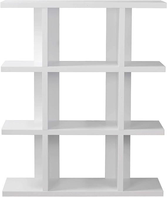 Modern 4-Tier Wooden Bookcase Display Shelf Unit Divider for Living Room