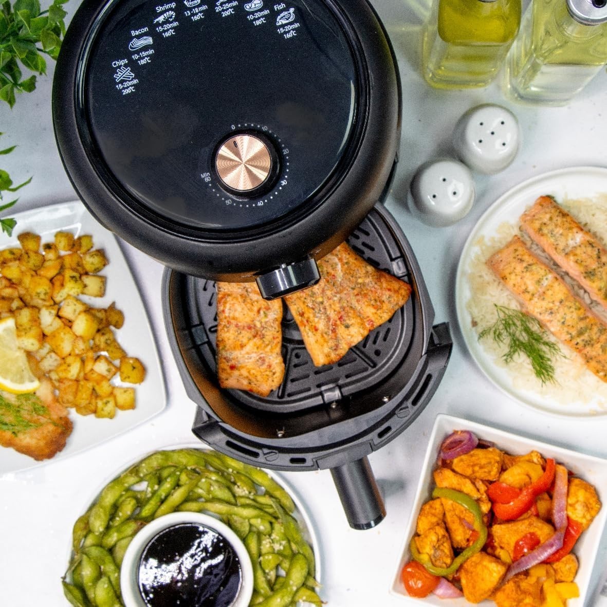 Small Air Fryer 2.3L | Compact 1–2 Person Cooker, Non-Stick, Timer