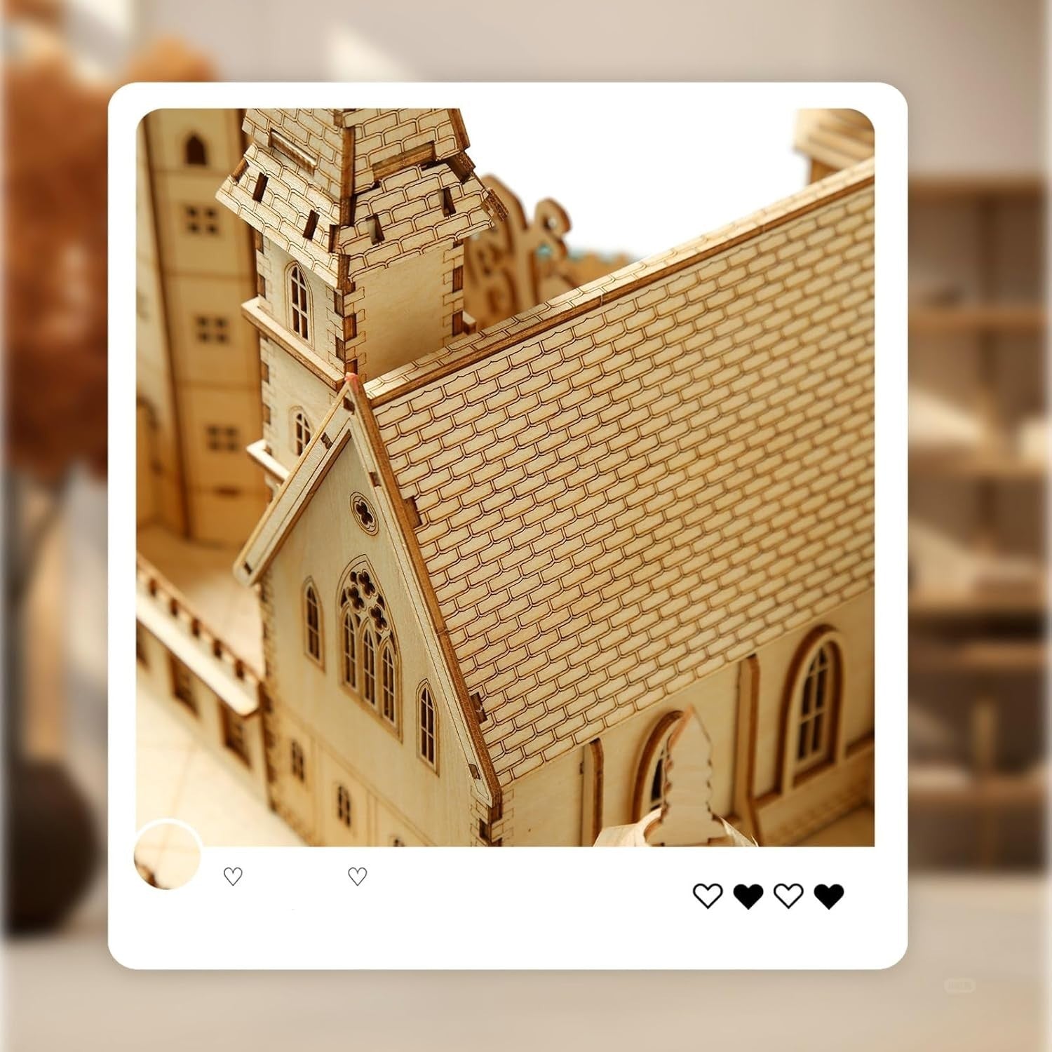 3D Wooden Castle Puzzle Kit DIY Model Craft for Adults Gift & Decor