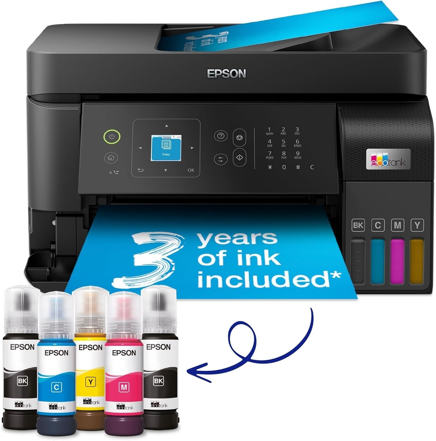 Black EcoTank ET-4810 A4 Multifunction Ink Tank Printer Wi-Fi