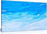 Large Blue Abstract Canvas Wall Art 24x16in Framed