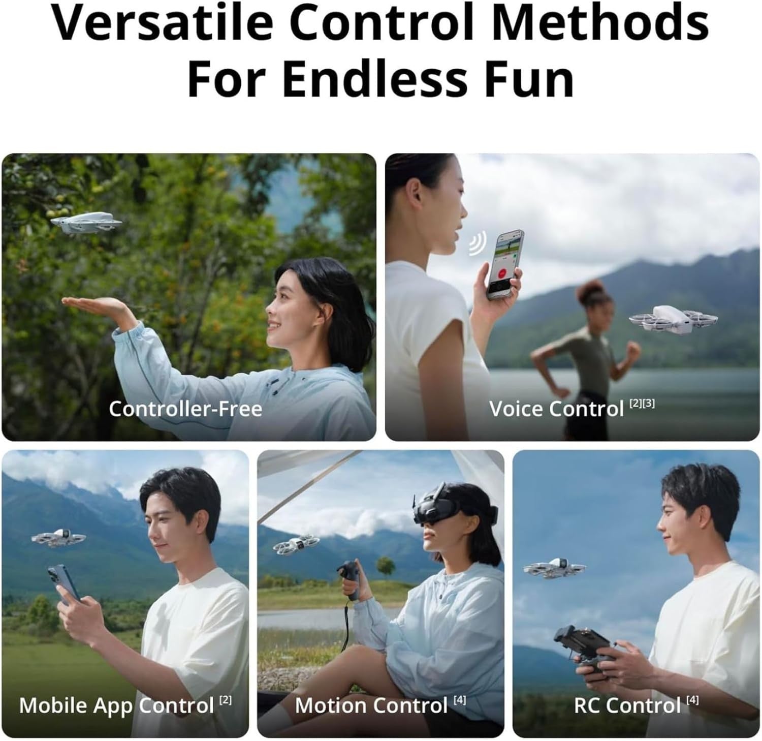 DJI Neo Mini Drone 4K UHD Camera, Palm Takeoff, Subject Tracking, Guarded
