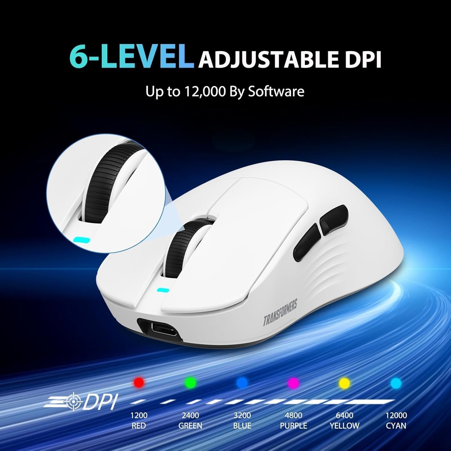 Lightweight Gaming Mouse 63g Wireless 12000 DPI RGB Programmable