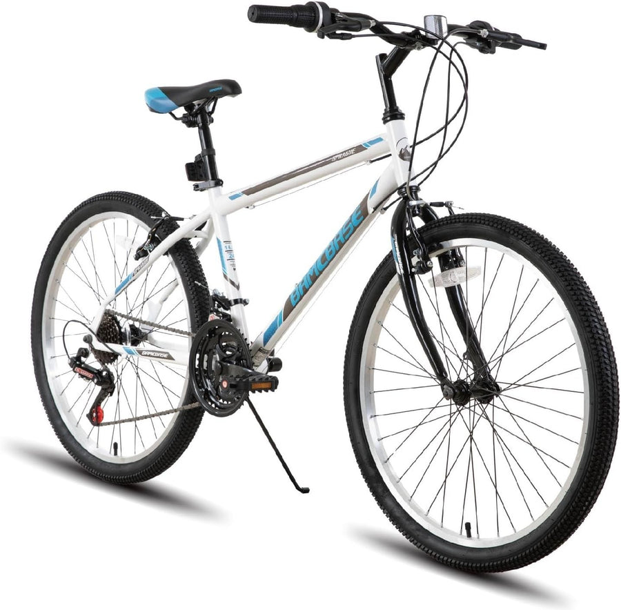 26" Adult MTB 21-Speed Steel Frame Mountain Bike Off-Road Hybrid Cycle