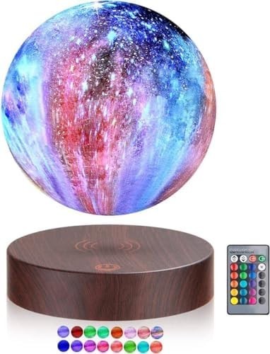 Polished Levitating Moon Lamp 16-Color Floating LED Light with Touch Remote