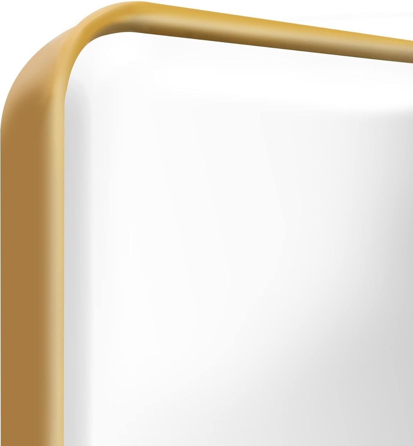 Wall-Mounted Plastic Mirror Cabinet with Adjustable Shelves & Golden Frame