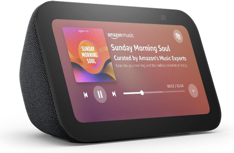Smart Display Alarm Clock Voice Control 5.5” Screen Video Calls Music