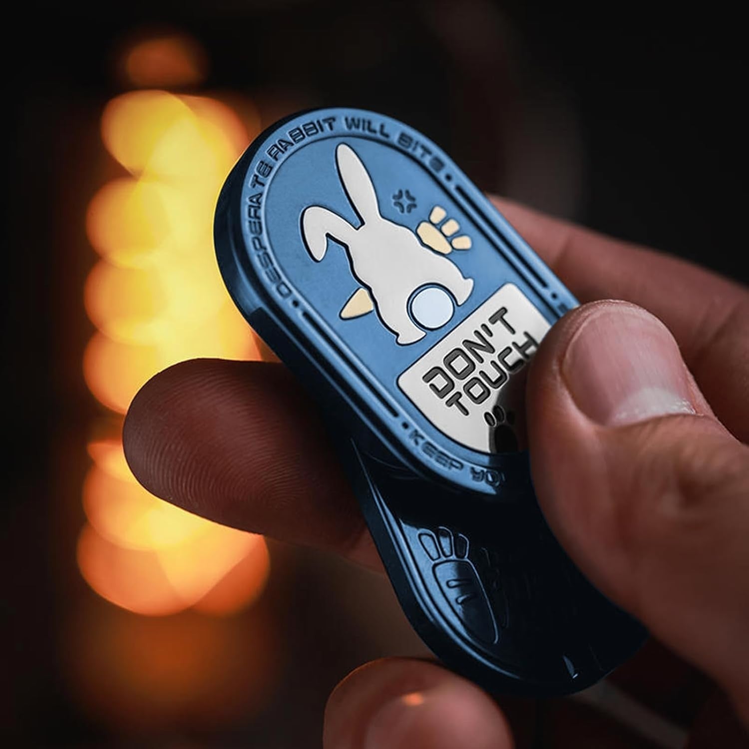 Blue Rabbit Metal Fidget Clicker Stainless Steel EDC Stress Toy