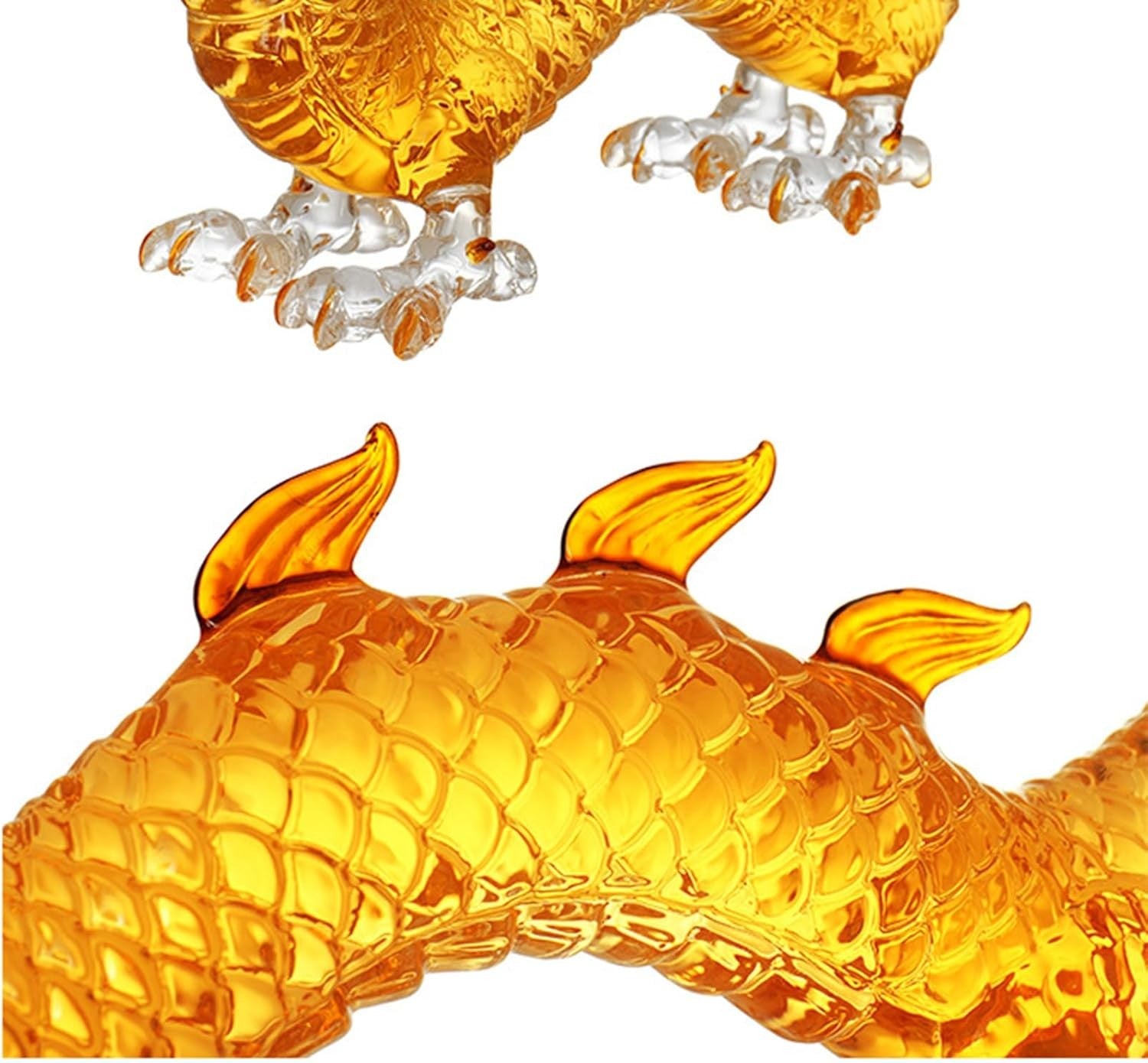 Luxury 1L Dragon Whiskey Decanter 3D Glass Sculpture | Unique Zodiac Gift