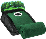 Golf Putting Mat Practice Green 4x3ft Auto Ball Return Indoor Outdoor