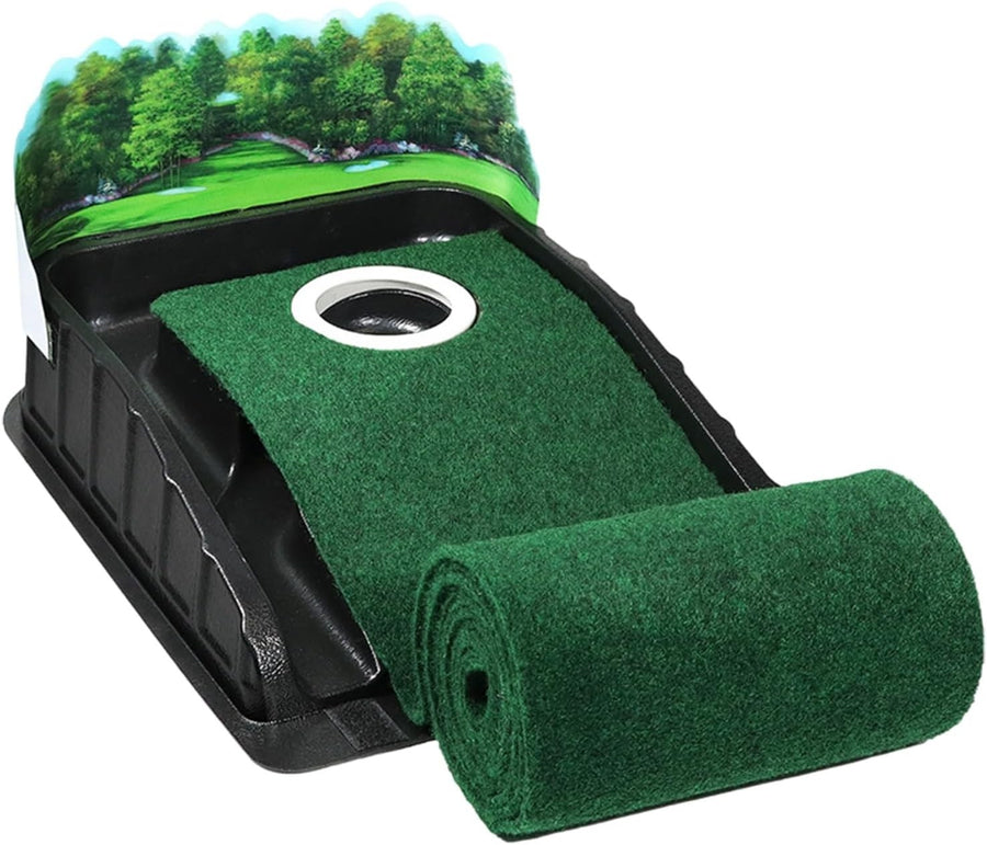 Golf Putting Mat Practice Green 4x3ft Auto Ball Return Indoor Outdoor