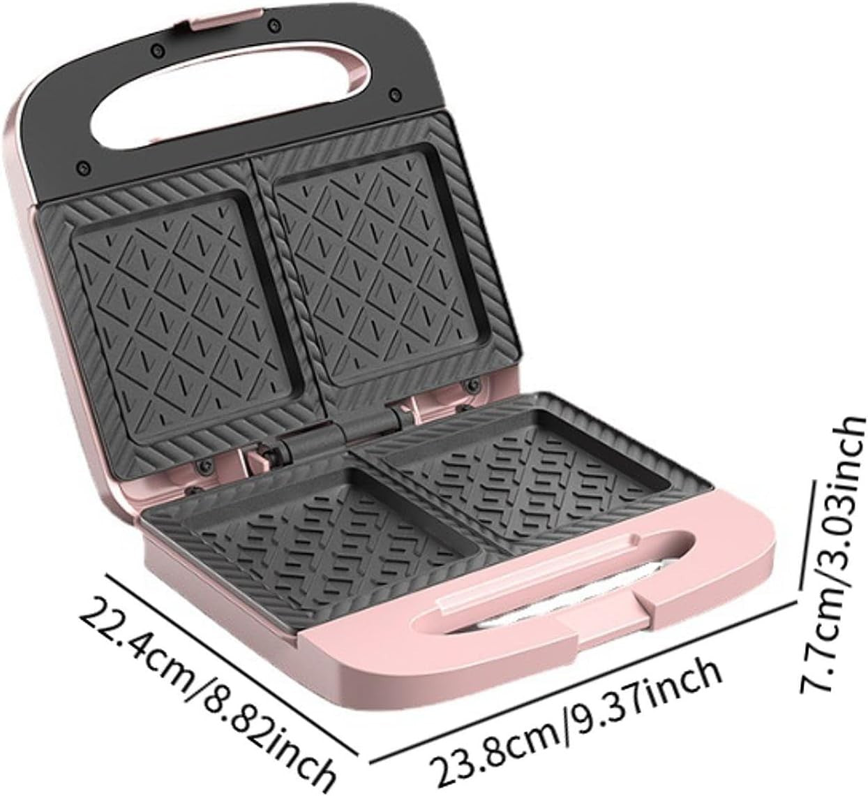 Multifunctional Pink Sandwich Maker Panini Press Burger Toaster 1200W