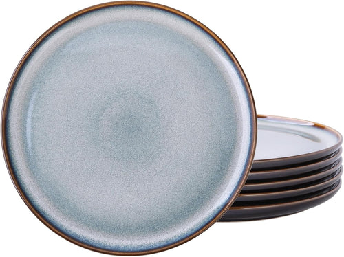 6x Stoneware Side Plates 21.5cm Scratch Resistant Salad Dessert Plates