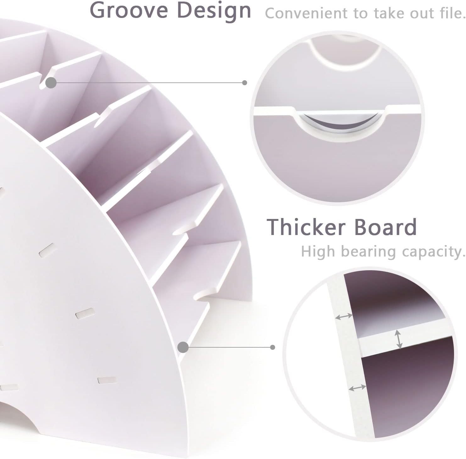Desk File Organizer 6-Tier Fan Shape | Desktop Paper, Magazine & Mail Holder