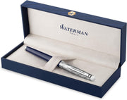 Luxury Fountain Pen – Deep Blue Metal & Lacquer, Medium Stainless Steel Nib