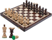 Luxury 42cm Wooden Chess Set XL | Handcrafted Board & Weighted Pieces | Premium