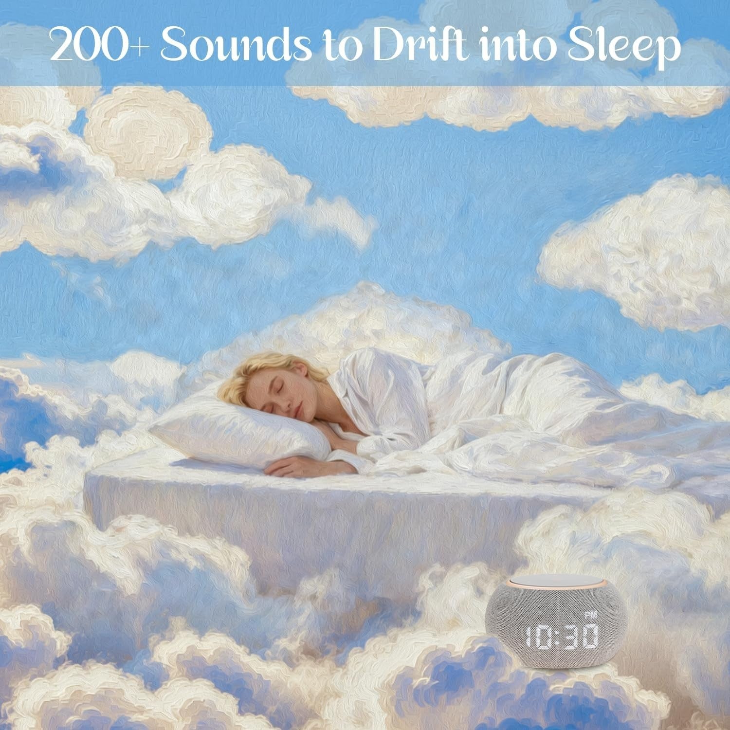 White Noise Machine for Sleep with 507 Sounds, Night Light & App Control