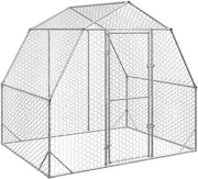 2.5x2x2.25m Walk In Chicken Run Galvanised Steel Coop