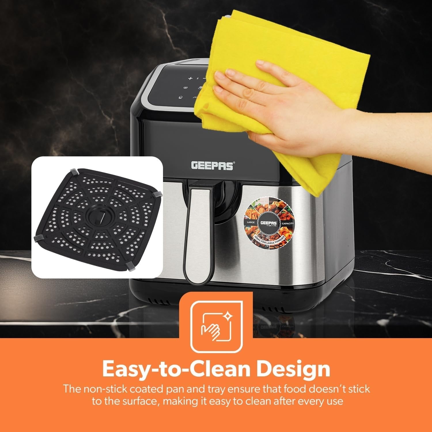 5L Digital Air Fryer Vortex Tech 10-in1 Fast Healthy Cooking LED Touchscreen