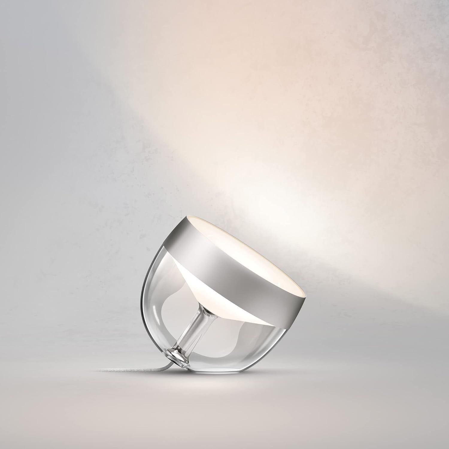 Smart Color Ambiance Table Lamp with Voice Control & Alexa, Silver
