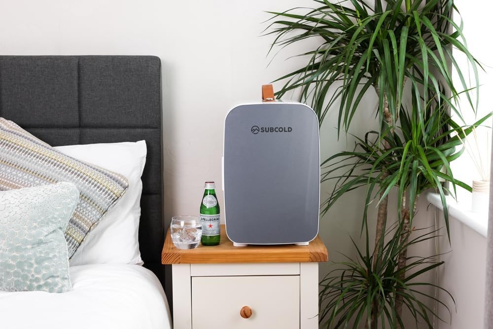 15L Mini Fridge Portable Grey AC/DC Cooler Bedroom Car Use