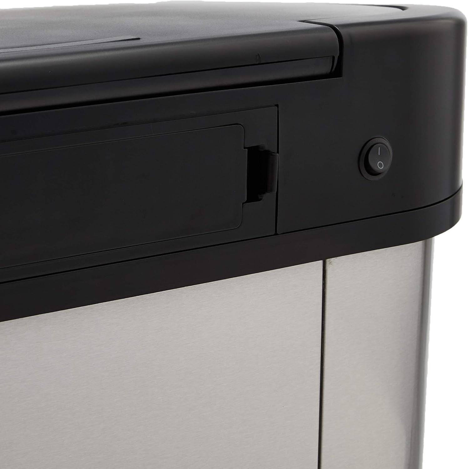 60L Stainless Steel Sensor Bin Black & Silver Kitchen
