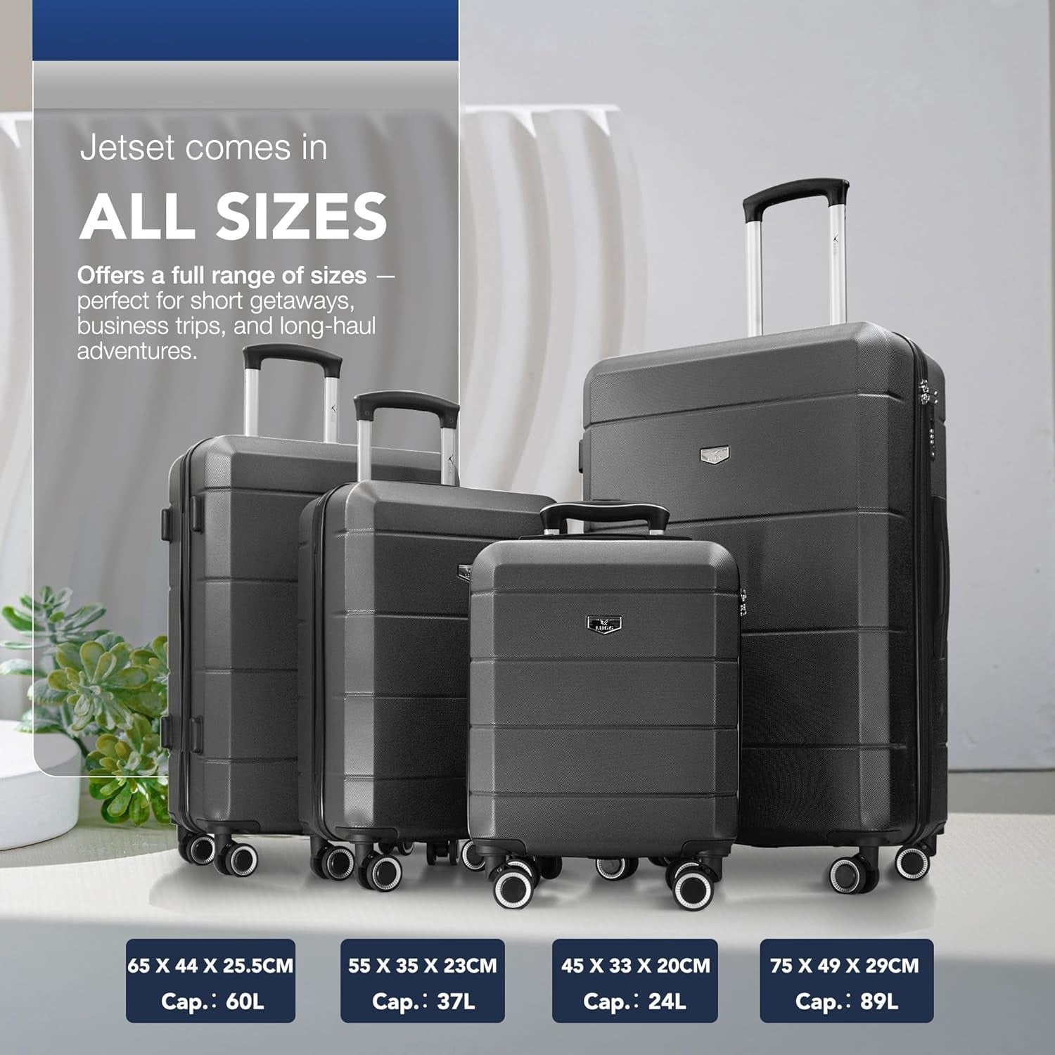 28” Large Checked Suitcase ABS Hard Shell 4 Wheel Spinner TSA Lock