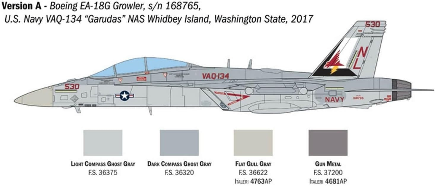1:48 Scale EA-18G Growler Military Aircraft Model Kit Unassembled Plastic