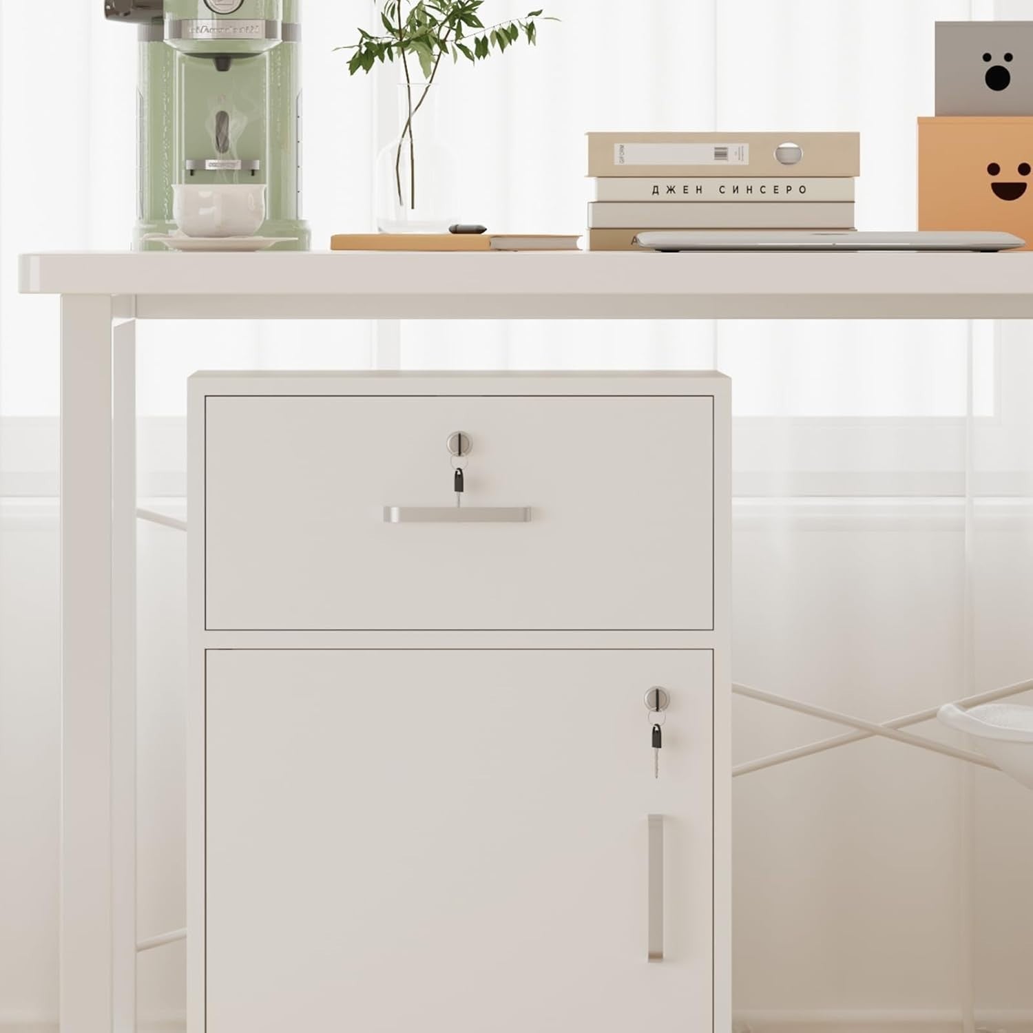 Locking Rolling File Cabinet Drawer Door Under Desk Printer Stand
