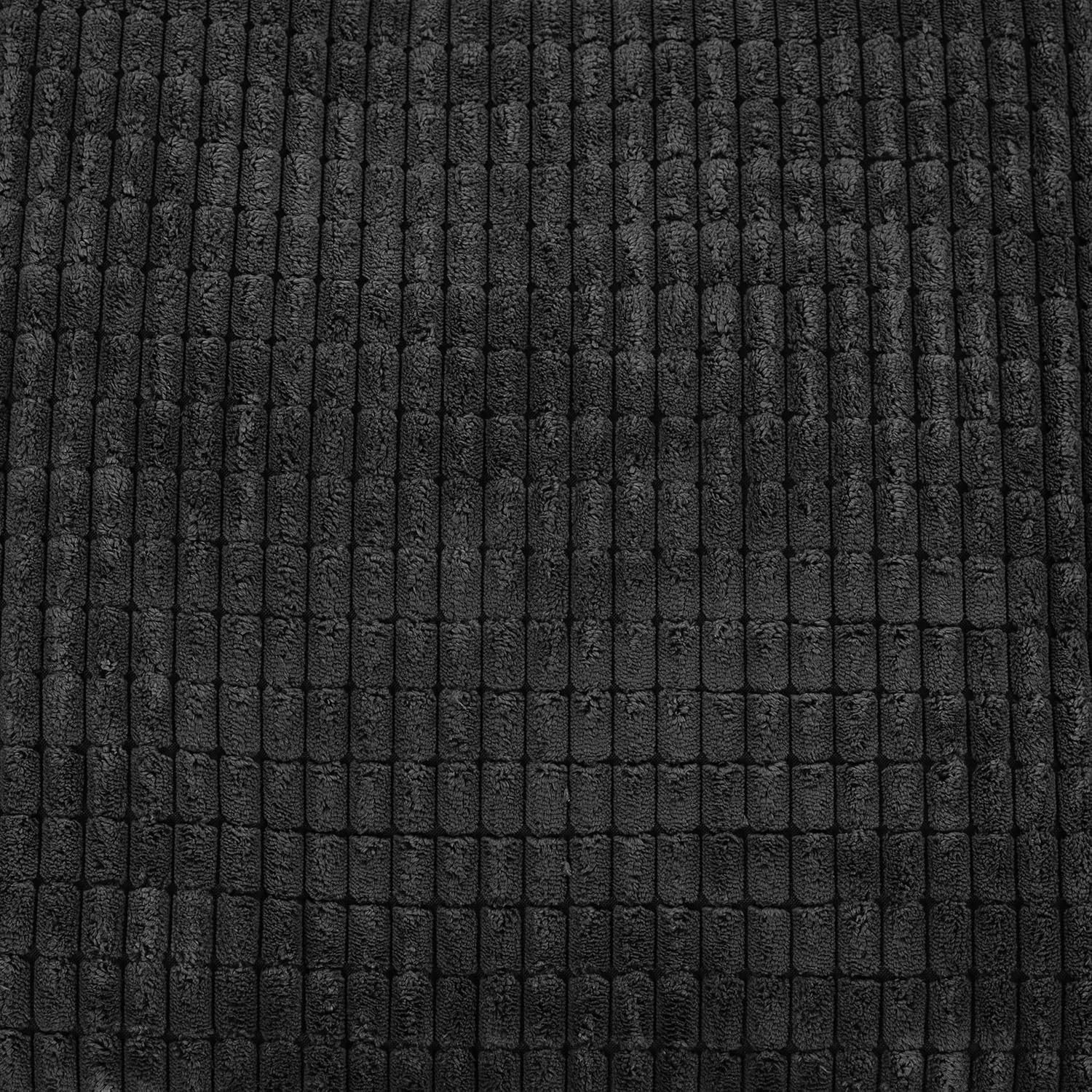 Giant Corduroy Bean Bag Chair Black – XL Soft Seat for Adults & Teens