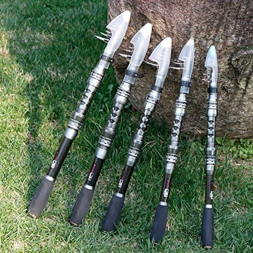 Telescopic Fishing Rod & Spinning Reel Combo Travel Kit Saltwater Freshwater