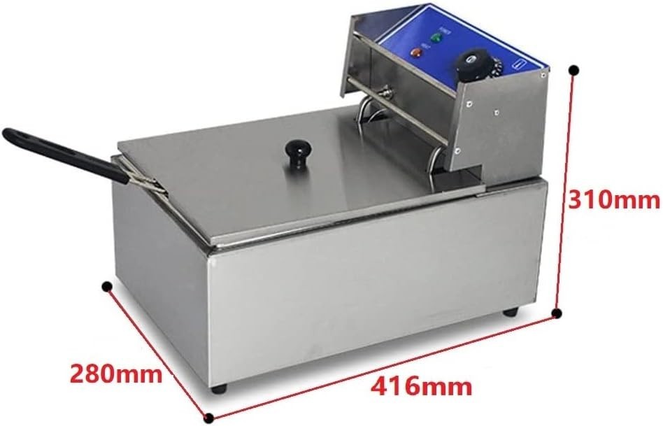 10L Commercial Deep Fat Fryer 2500W Stainless Steel Countertop