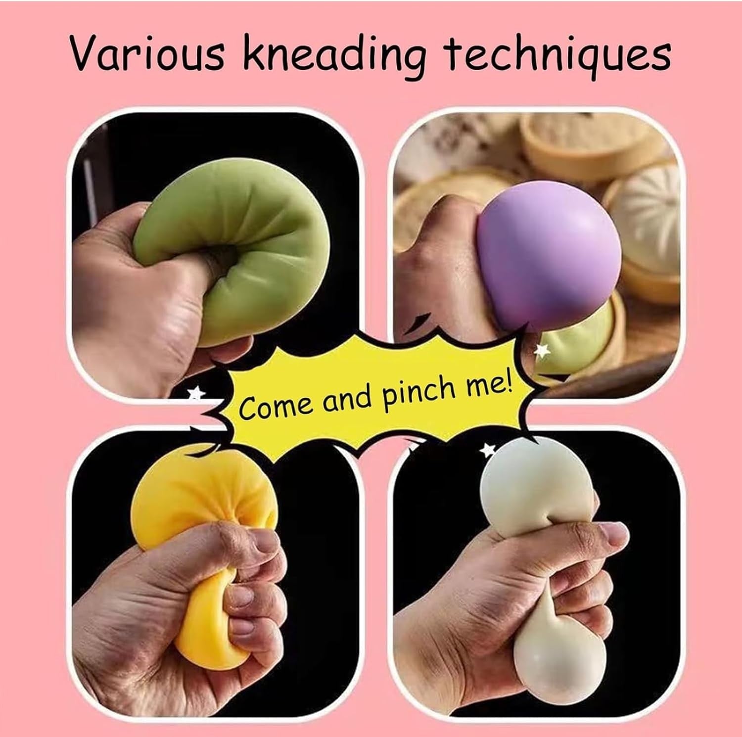 Giant Dumpling Squishy Stress Relief Jumbo Squeeze Fidget Toy