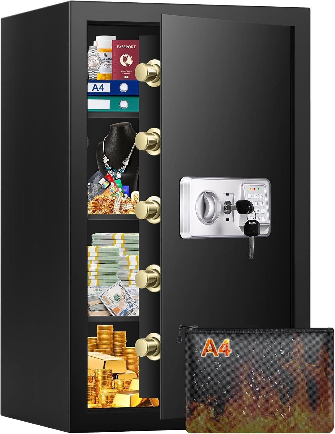 102L Extra Large Digital Safe Box A4 Document Security Cabinet