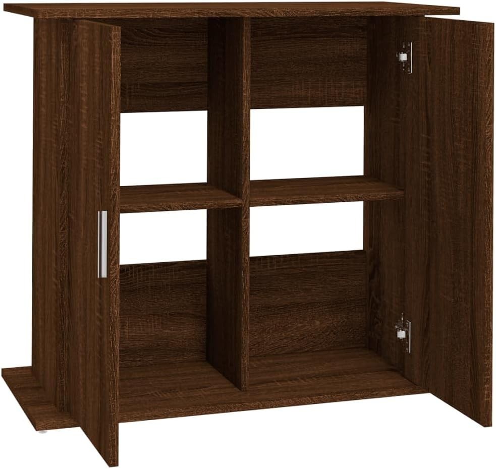 Fish Tank Aquarium Stand Brown Oak Storage Cabinet 81x36x73 cm Durable